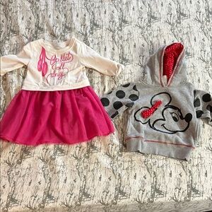 Pink and White Ballet Cat Dress for Kids